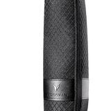 Black, textured storage case with a silver Coravin logo, designed for protective transport of wine accessories.